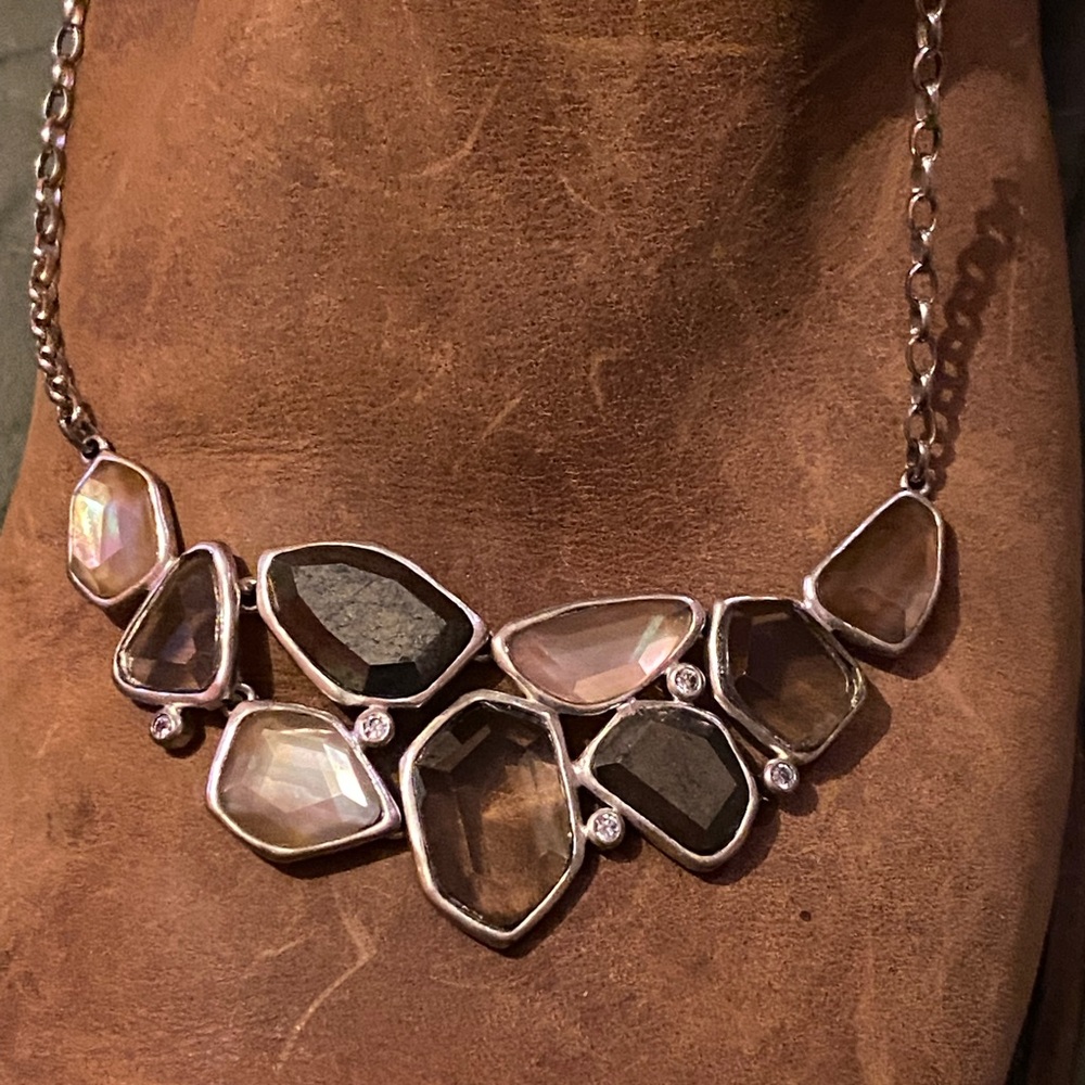Silpada Elegant sterling Silver Pyrite  Necklace